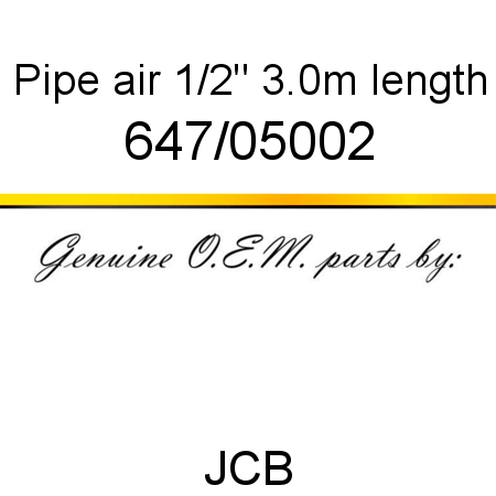 Pipe, air 1/2