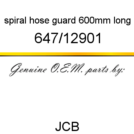 spiral hose guard, 600mm long 647/12901