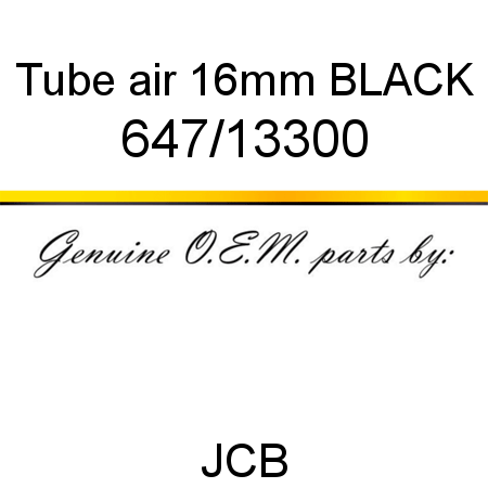 Tube, air 16mm BLACK 647/13300