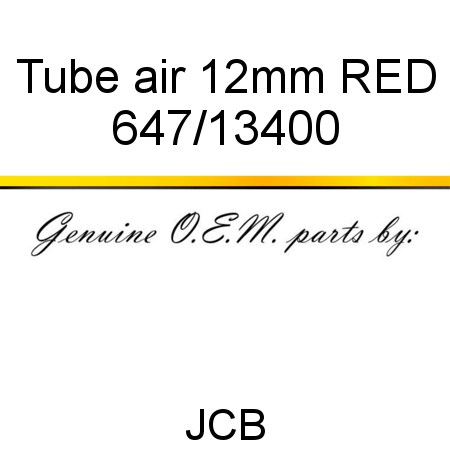 Tube, air 12mm RED 647/13400