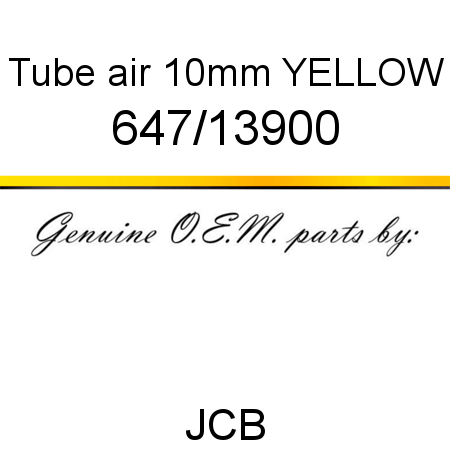 Tube, air 10mm YELLOW 647/13900