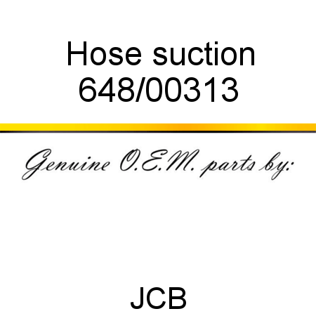 Hose, suction 648/00313