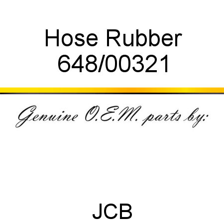 Hose, Rubber 648/00321