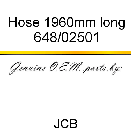 Hose, 1960mm long 648/02501