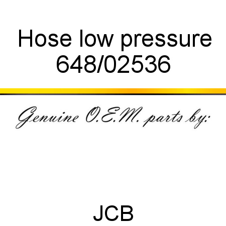 Hose, low pressure 648/02536