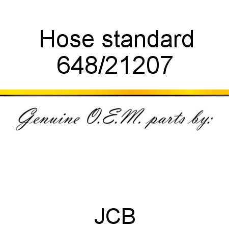 Hose, standard 648/21207