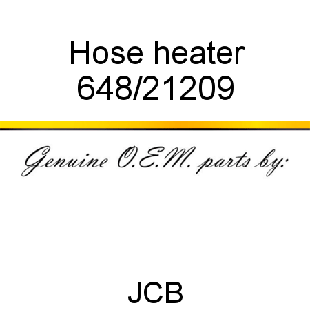Hose, heater 648/21209
