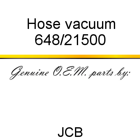Hose, vacuum 648/21500