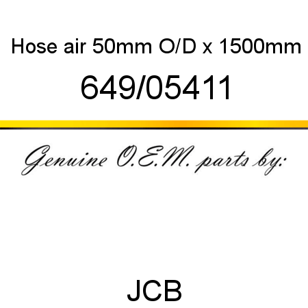 Hose, air, 50mm O/D x 1500mm 649/05411