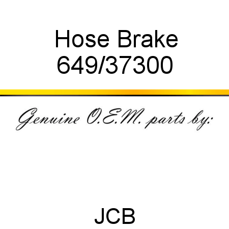 Hose, Brake 649/37300