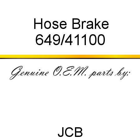 Hose, Brake 649/41100