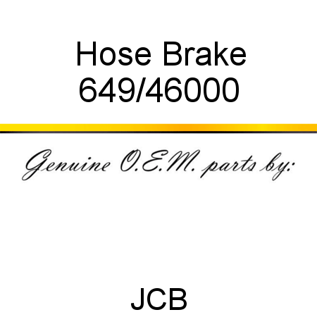 Hose, Brake 649/46000