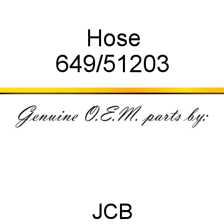 Hose 649/51203