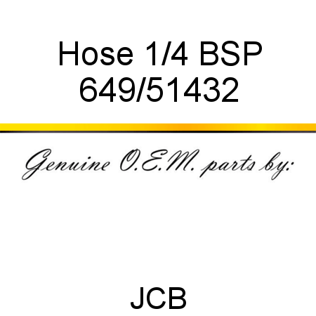 Hose, 1/4 BSP 649/51432