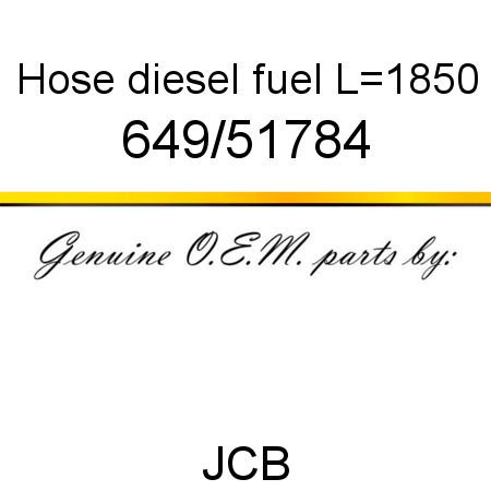 Hose, diesel fuel, L=1850 649/51784