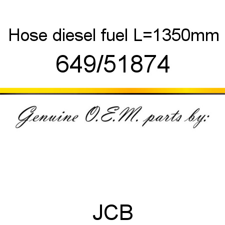 Hose, diesel fuel, L=1350mm 649/51874