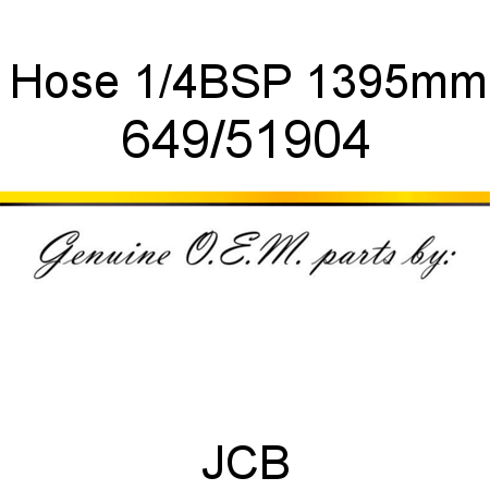 Hose, 1/4BSP 1395mm 649/51904