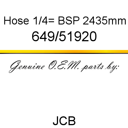 Hose, 1/4_ BSP 2435mm 649/51920