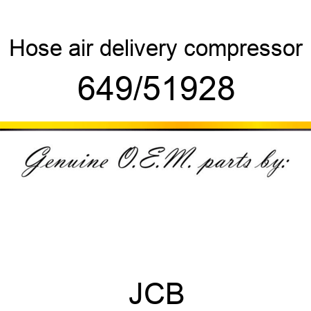 Hose, air delivery, compressor 649/51928