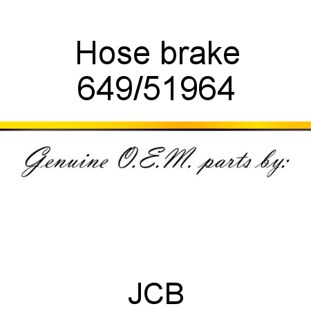 Hose, brake 649/51964