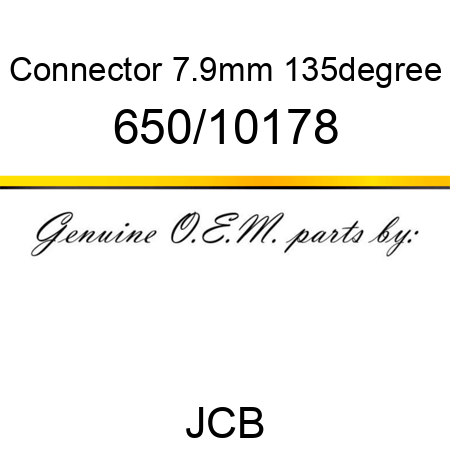 Connector, 7.9mm 135degree 650/10178