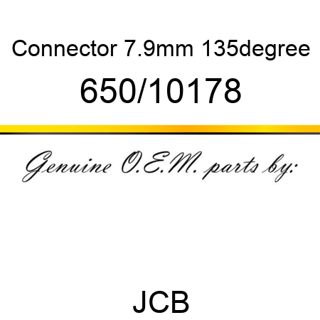 Connector, 7.9mm 135degree 650/10178