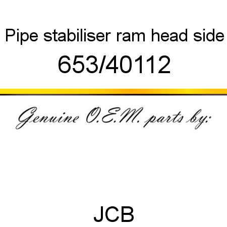 Pipe, stabiliser ram, head side 653/40112
