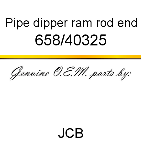 Pipe, dipper ram rod end 658/40325