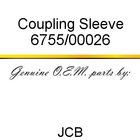 Coupling, Sleeve 6755/00026