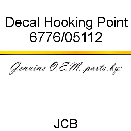 Decal, Hooking Point 6776/05112