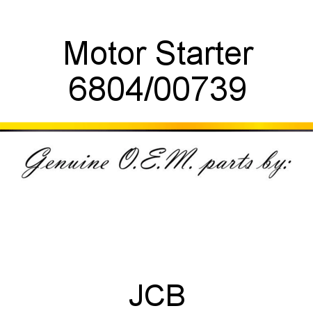 Motor, Starter 6804/00739