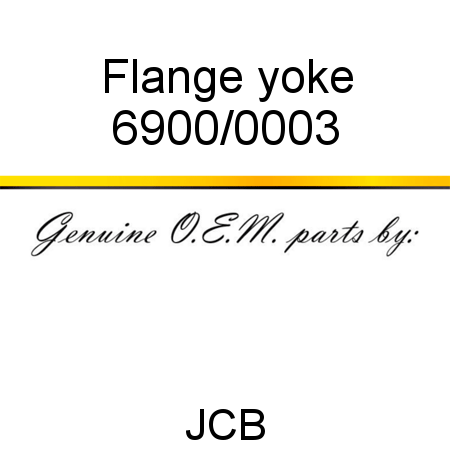 Flange, yoke 6900/0003