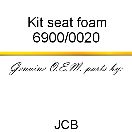 Kit, seat foam 6900/0020