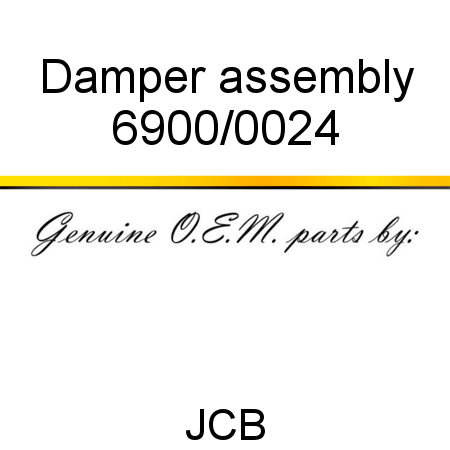 Damper, assembly 6900/0024