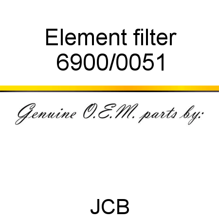 Element, filter 6900/0051