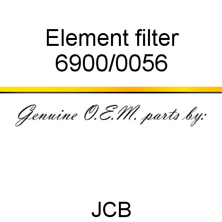 Element, filter 6900/0056