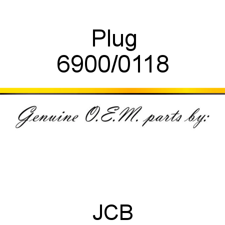 Plug 6900/0118