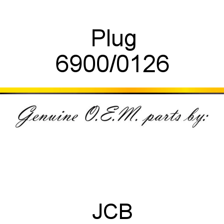 Plug 6900/0126