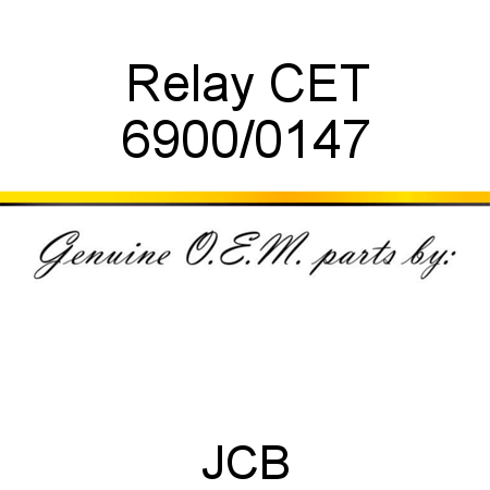 Relay, CET 6900/0147