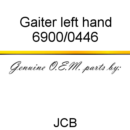 Gaiter, left hand 6900/0446
