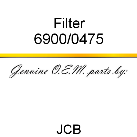 Filter 6900/0475