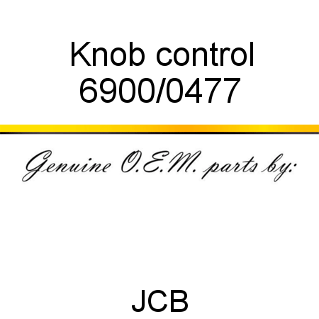 Knob, control 6900/0477