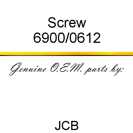 Screw 6900/0612