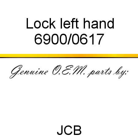 Lock, left hand 6900/0617