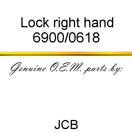Lock, right hand 6900/0618