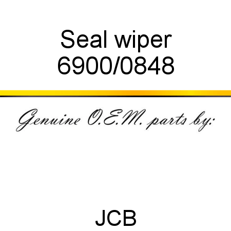 Seal, wiper 6900/0848