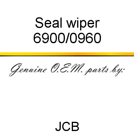 Seal, wiper 6900/0960