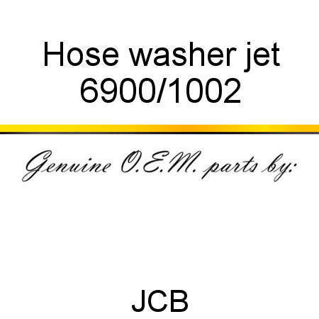 Hose, washer jet 6900/1002