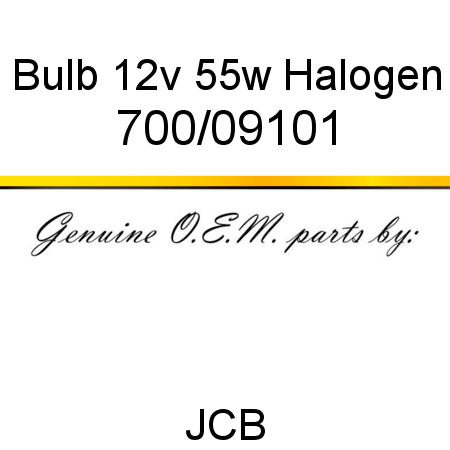Bulb, 12v 55w, Halogen 700/09101