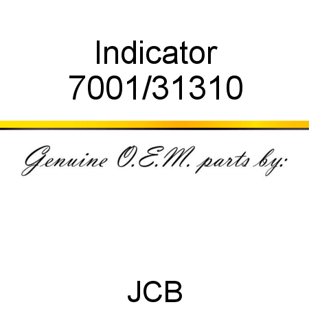 Indicator 7001/31310